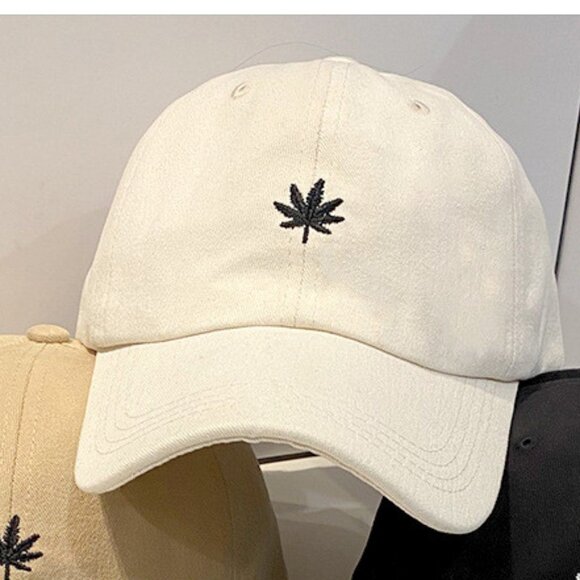 Leaf Embroidered Baseball Cap - Picture 2 of 6